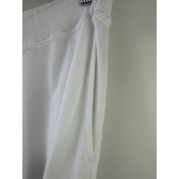 Eileen Fisher Lightweight Organic Cotton Terry Pant Easy Fit Crop Ankle White S - Picture 5 of 14